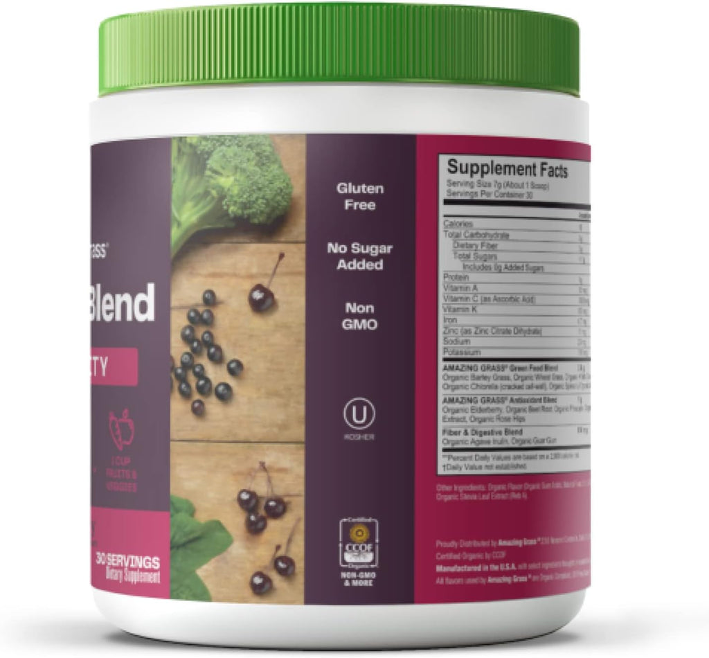"Boost Your Immune System with Amazing Grass Greens Blend Superfood: Organic Super Greens Powder with Immunity-Boosting Spirulina, Chlorella, and Probiotics - Energize Your Body Naturally!"