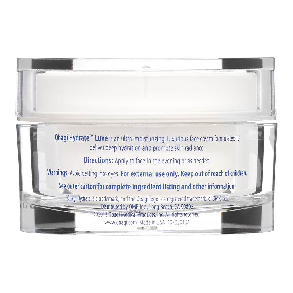 Obagi Hydrate Luxe Moisture-Rich Cream -Hydrating Face Lotion with Shea Butter - Ultra-Rich Moisturization Night Face Cream for Dry Skin, Sensitive Skin, Aging Skin 1.7 Oz