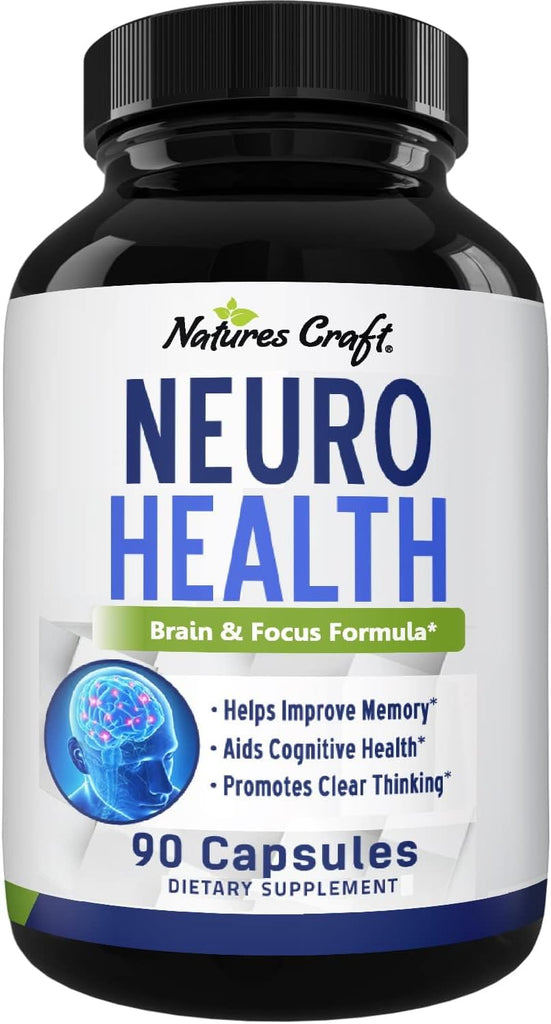 Nootropics Brain Support Supplement - Mental Focus Nootropic Memory Supplement for Brain Health with Energy and Vitamins DMAE Bacopa and Phosphatidylserine Capsule- Brain Focus and Performance Blend