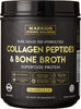 Warrior Strong Wellness Premium Collagen Peptides Bone Broth: Grass Fed Hydrolyzed Collagen Protein Powder Boost for Healthy Skin, Nails, Hair, Joints, Muscles, Digestion, Keto Friendly, Unflavored