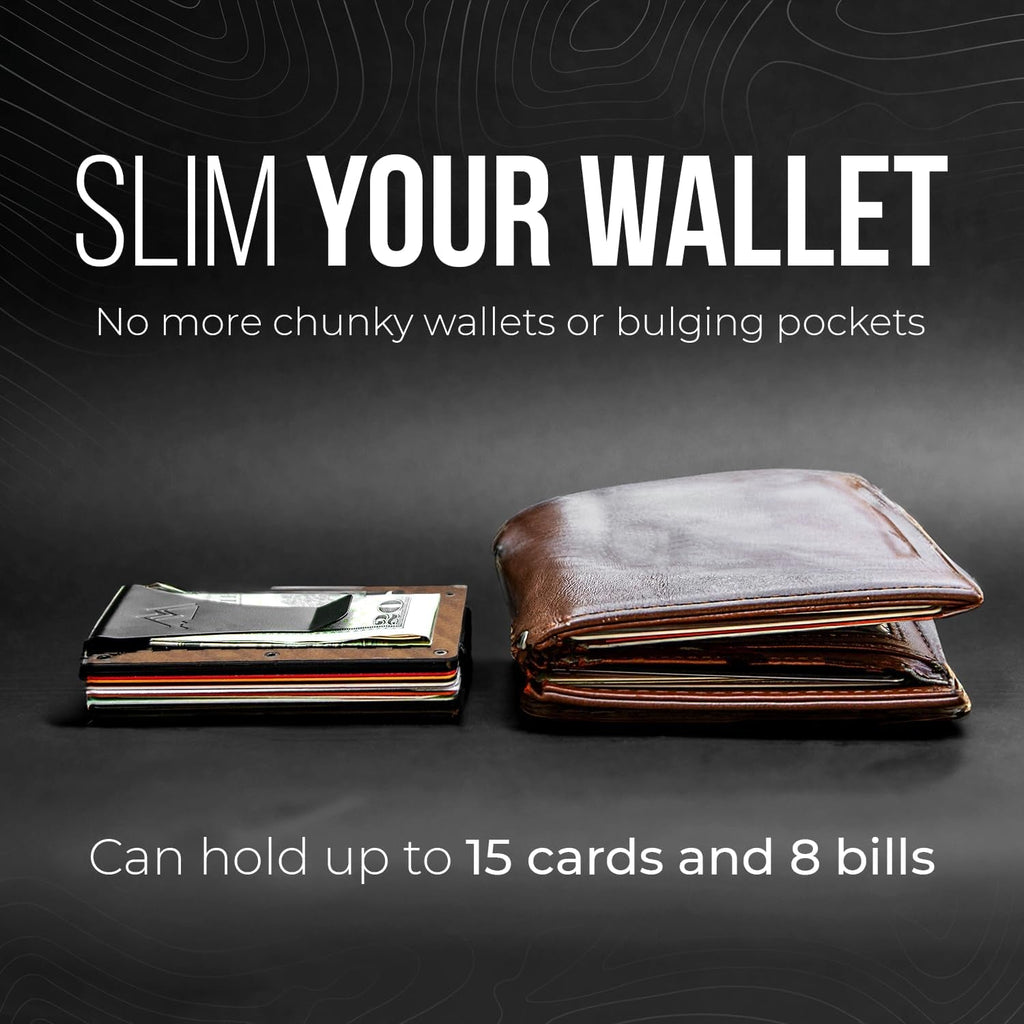 "Ultimate Adventure Companion: Mountain Voyage Minimalist Wallet - Sleek RFID Wallet, Durable & Stylish, Easy Access to Cards and Cash, Perfect for Men on the Go!"