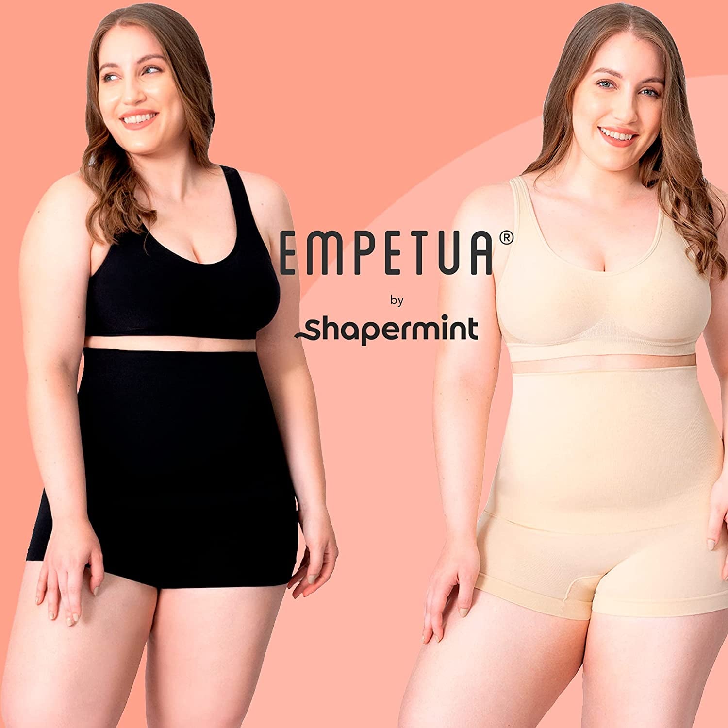 Shapermint High Waisted Body Shaper Boyshorts Tummy Control Waist Slimming and Back Smoothing Shapewear for Women plus Size