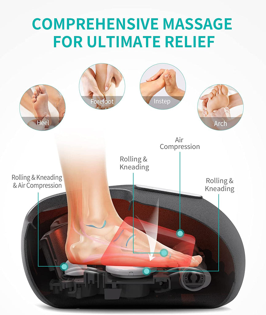 "Ultimate Relaxation: Nekteck Foot Massager Machine with Heat, Air Compression, and Adjustable Intensity - The Perfect Valentine's Day Gift for Her & Him"