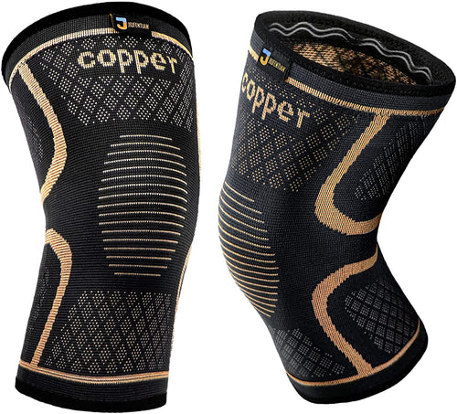 Copper Knee Braces for Men and Women (2 Pack) -Knee Supports Copper Compression Knee Sleeve for Knee Pain, Arthritis, Sports and Recovery Support (4X-Large)