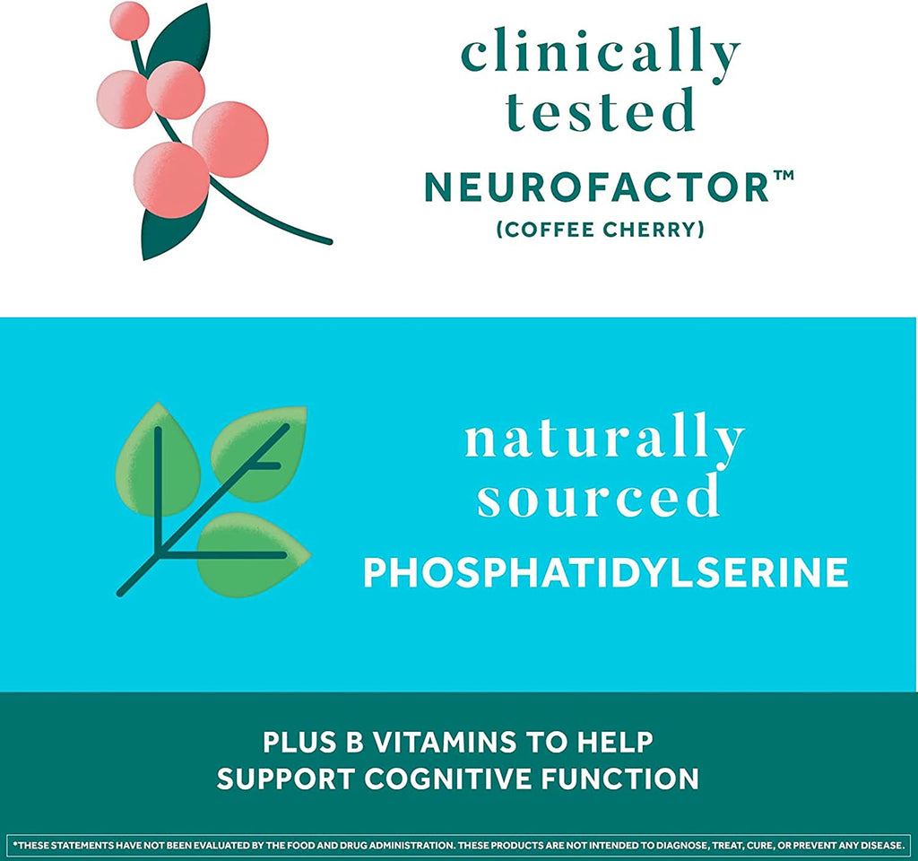 NEURIVA plus Brain Supplement for Memory, Focus & Concentration + Cognitive Function with Vitamins B6 & B12 and Clinically Tested Nootropics Phosphatidylserine and Neurofactor, 50Ct Strawberry Gummies