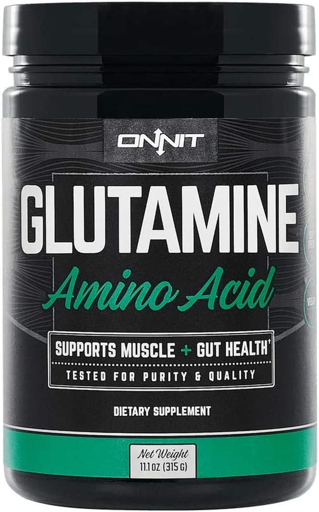 Onnit Glutamine | Boosts Aerobic Performance, Reaction Time and Gut Health | NSF Certified for Sport | 60 Servings (Unflavored)
