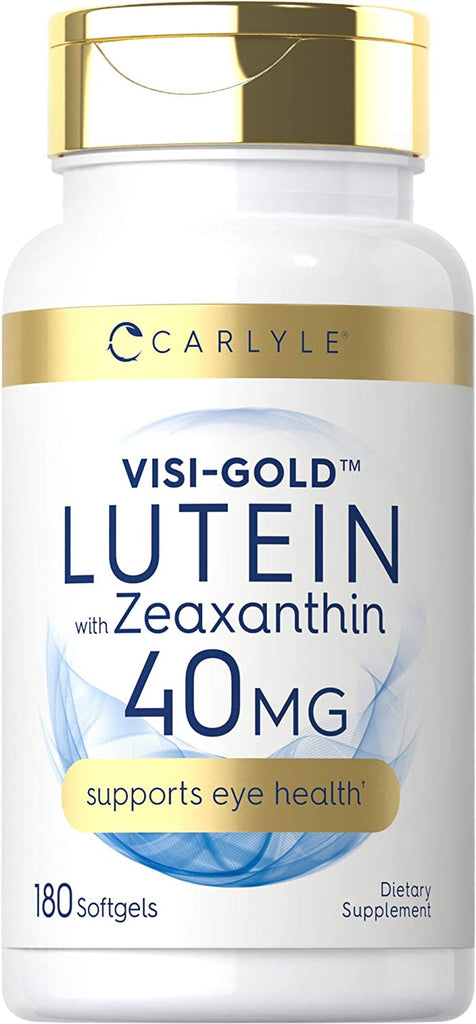 Carlyle Lutein and Zeaxanthin 40 Mg | 180 Softgels | Eye Health Vitamins | Non-Gmo & Gluten Free Supplement