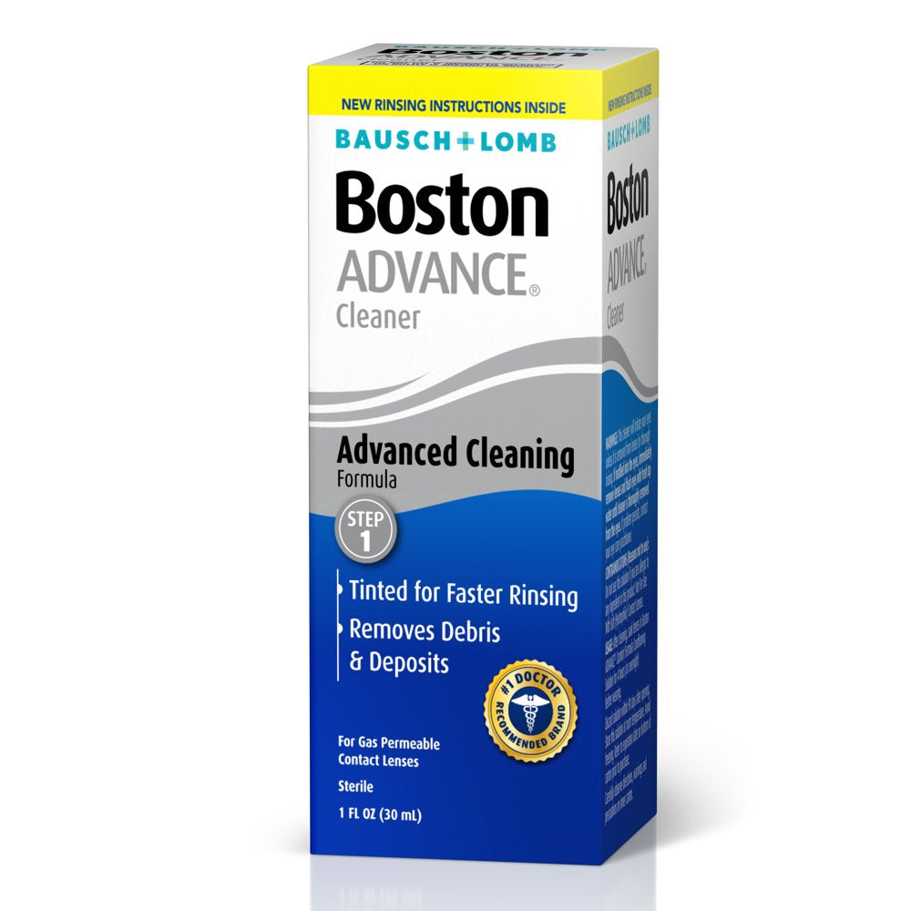 Boston ADVANCE Cleaner Contact Lens Solution for Rigid Gas Permeable Lenses – from Bausch + Lomb, 1 Fl. Oz.
