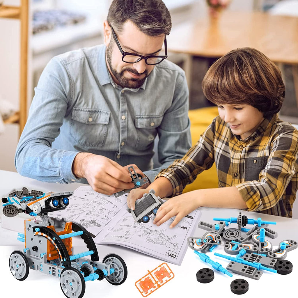"Experience the Wonder of Lucky Doug 12-In-1 STEM Solar Robot Kit - The Perfect Gift for Curious Kids 8-13 Years Old! Inspire Learning and Creativity with this Educational Building Science Experiment Set - Ideal for Birthdays and Holidays!"