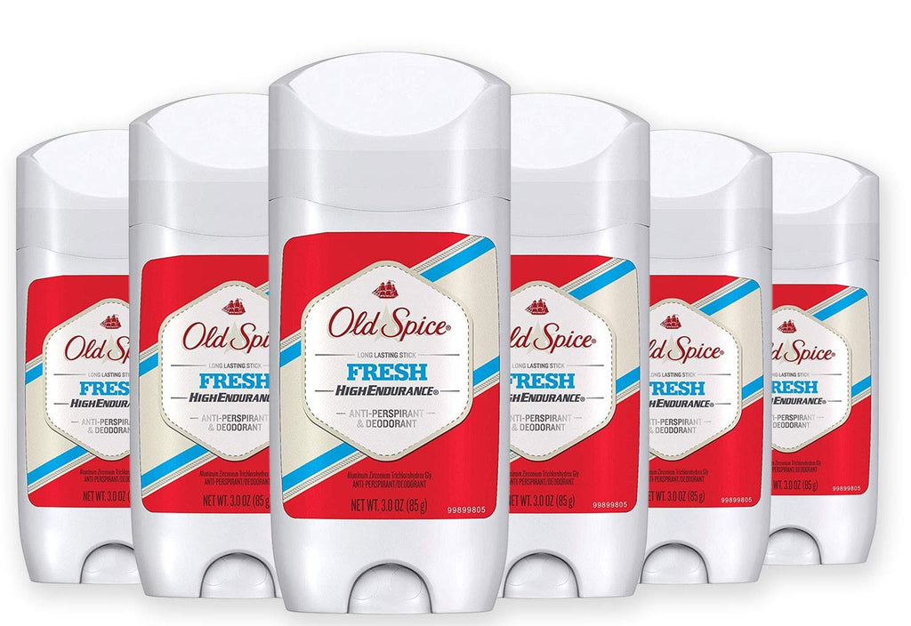Old Spice Antiperspirant & Deodorant for Men, High Endurance, Long Lasting Fresh, 3 Oz - Pack of 6 