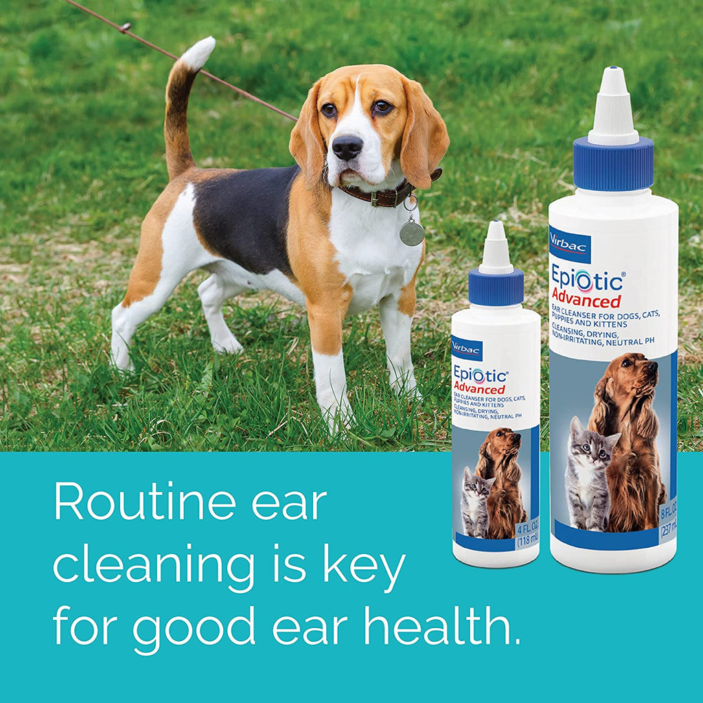 Virbac EPIOTIC Advanced Ear Cleanser, Vet-Recommended for Dogs and Cats, for Ear Cleaning and Grooming, Powerful Rinse with No Sting, Safely Removes Debris and Wax, Package May Vary