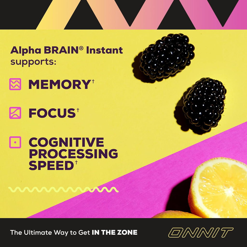 ONNIT Alpha Brain® Instant - Blackberry Lemonade (30Ct Box)