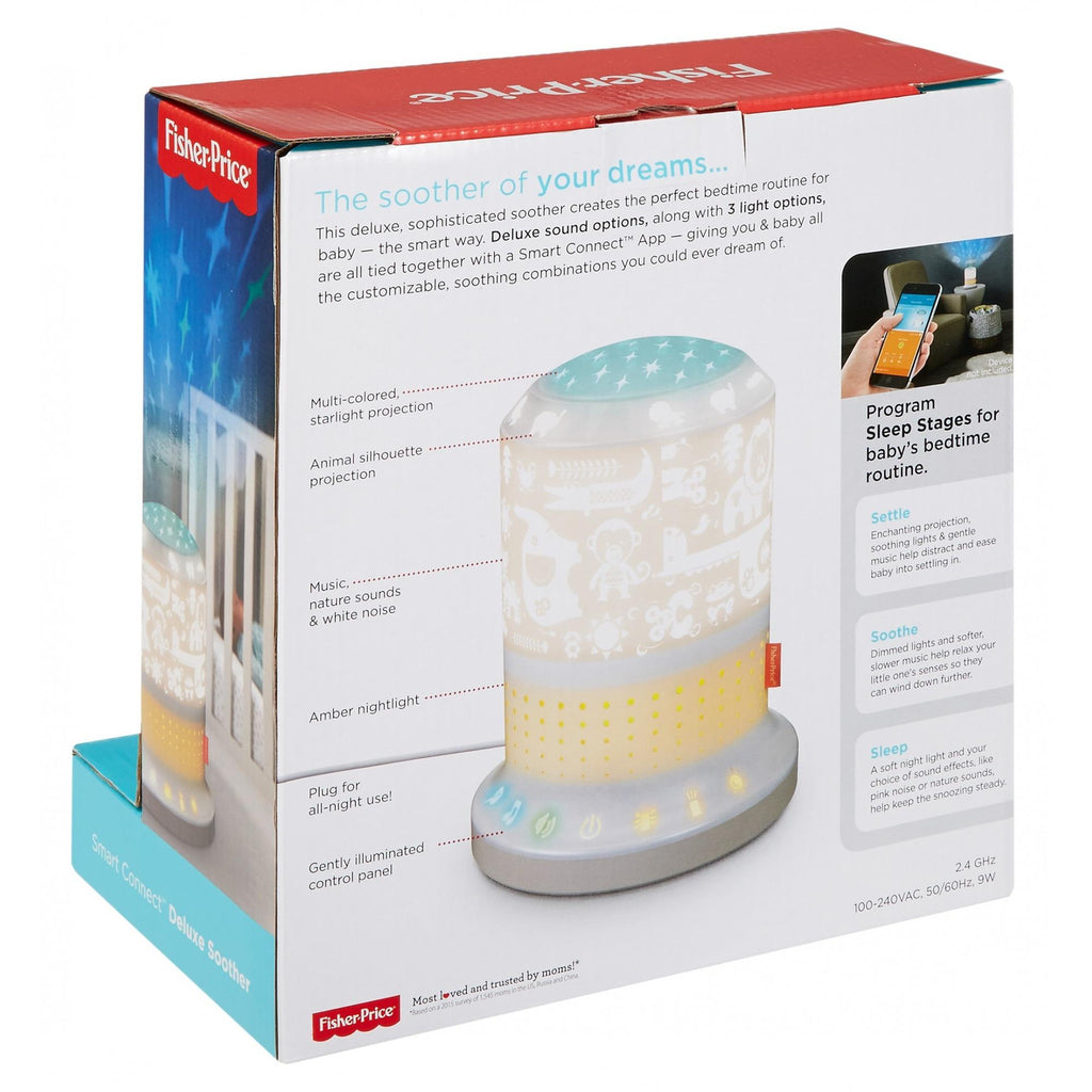 Smart Connect Deluxe Soother, Customizable Nursery Sound Machine with Light Projection