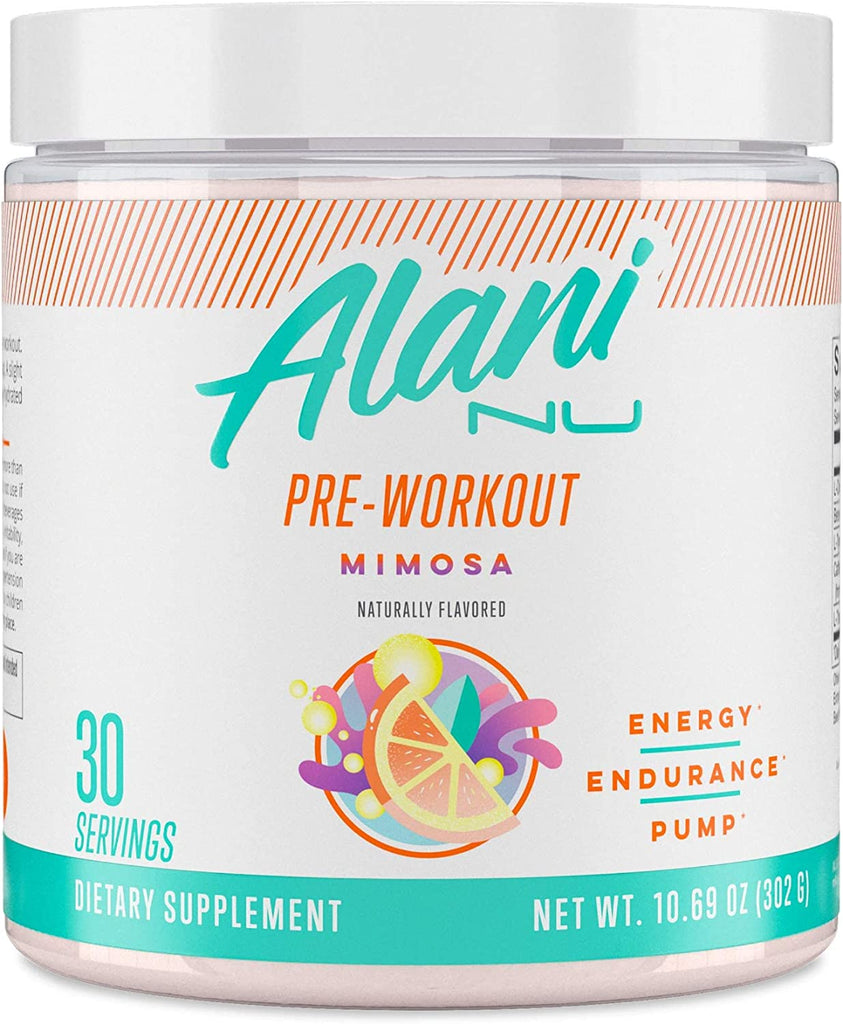 "Boost Your Workouts with Alani Nu Pre Workout Powder - Energize, Endure, and Pump Up Your Performance! Sugar Free, 200mg Caffeine, Amino Acids, and a Refreshing Hawaiian Shaved Ice Flavor - 30 Servings"