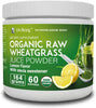 Dr. Berg'S Raw Wheatgrass Juice Powder (60 Servings) - USDA Certified Organic Wheatgrass Powder W/Chlorophyll, Trace Minerals & Natural Enzymes - Ultra-Concentrated - Lemon Flavor W/Stevia 1 Pack - Free & Fast Delivery