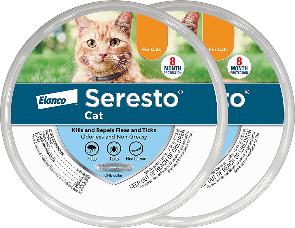 Seresto Flea and Tick Collar for Cats, 8-Month Flea and Tick Collar for Cats, 1 Pack