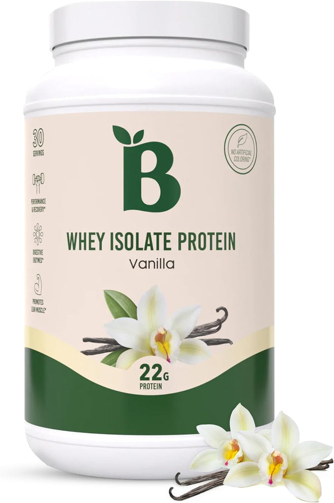 "Bloom Nutrition Chocolate Whey Isolate Protein Powder - The Ultimate Post-Workout Recovery Drink for a Healthy Gut - Low Carb, Keto-Friendly, and Zero Sugar Added!"