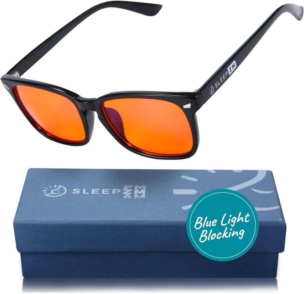 "Sleep ZM Blue Light Blocking Glasses: Enhance Your Sleep Naturally and Boost Melatonin Production for Improved Rest, Perfect for Women and Men Engaged in Computer, TV, and Gaming"