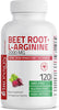 Bronson Beet Root + L-Arginine 2000 MG Nitric Oxide Production- Non-Gmo, 120 Vegetarian Capsules