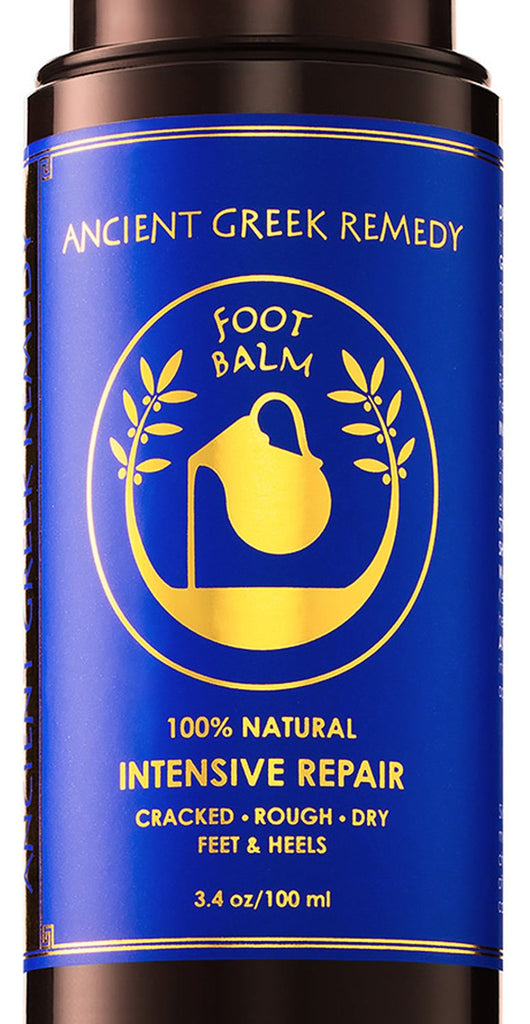 "Revitalize and Nourish Your Feet with our Ancient Greek Remedy Organic Foot Balm - Hello to Soft, Smooth Heels! Perfect for Both Women and Men - 3.4oz of Pure Skin Care Bliss!"