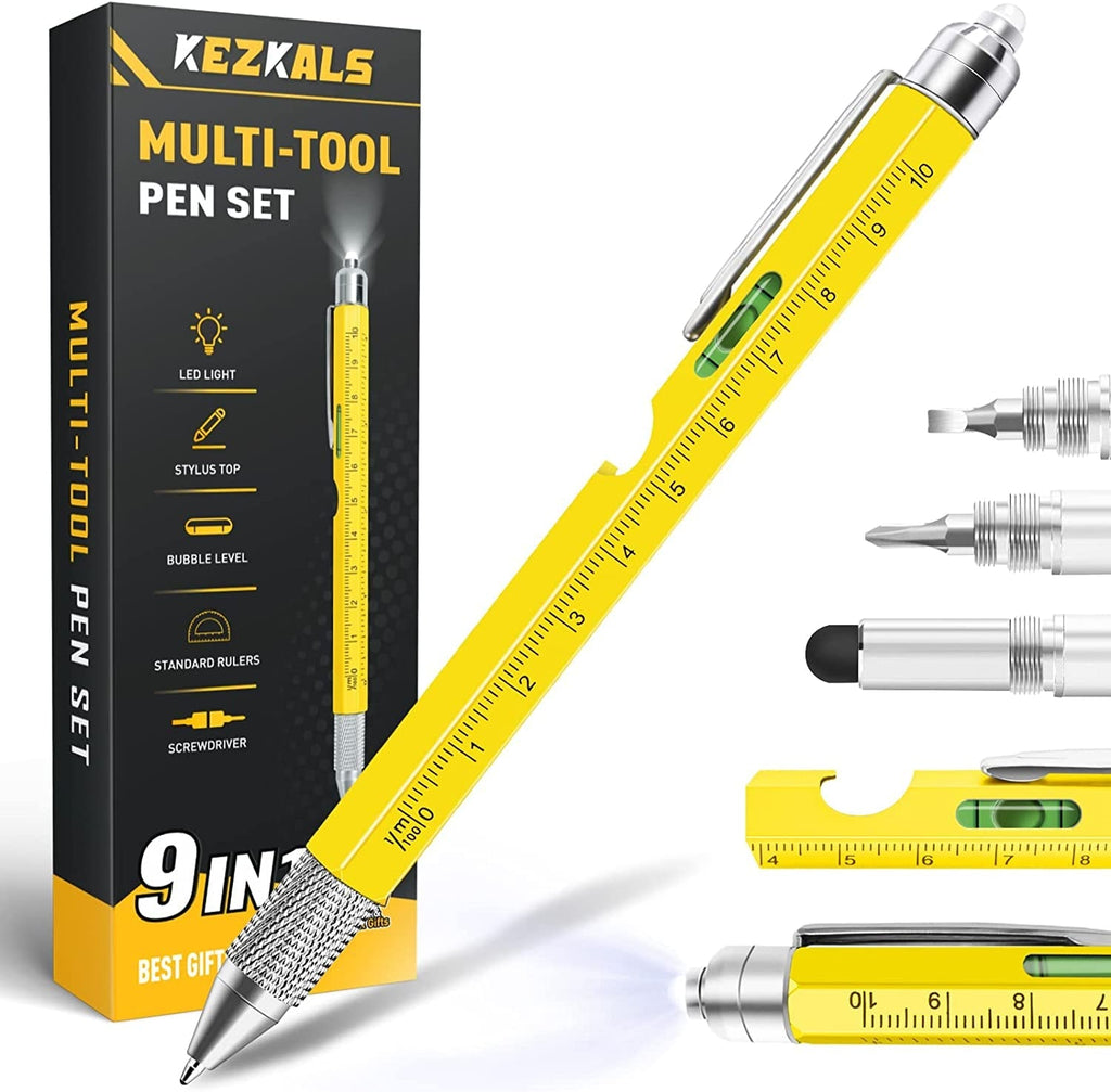 "Ultimate 9-in-1 Multitool Pen: Perfect Stocking Stuffer for Him, Ideal Christmas or Birthday Gift for Men Who Have Everything!"