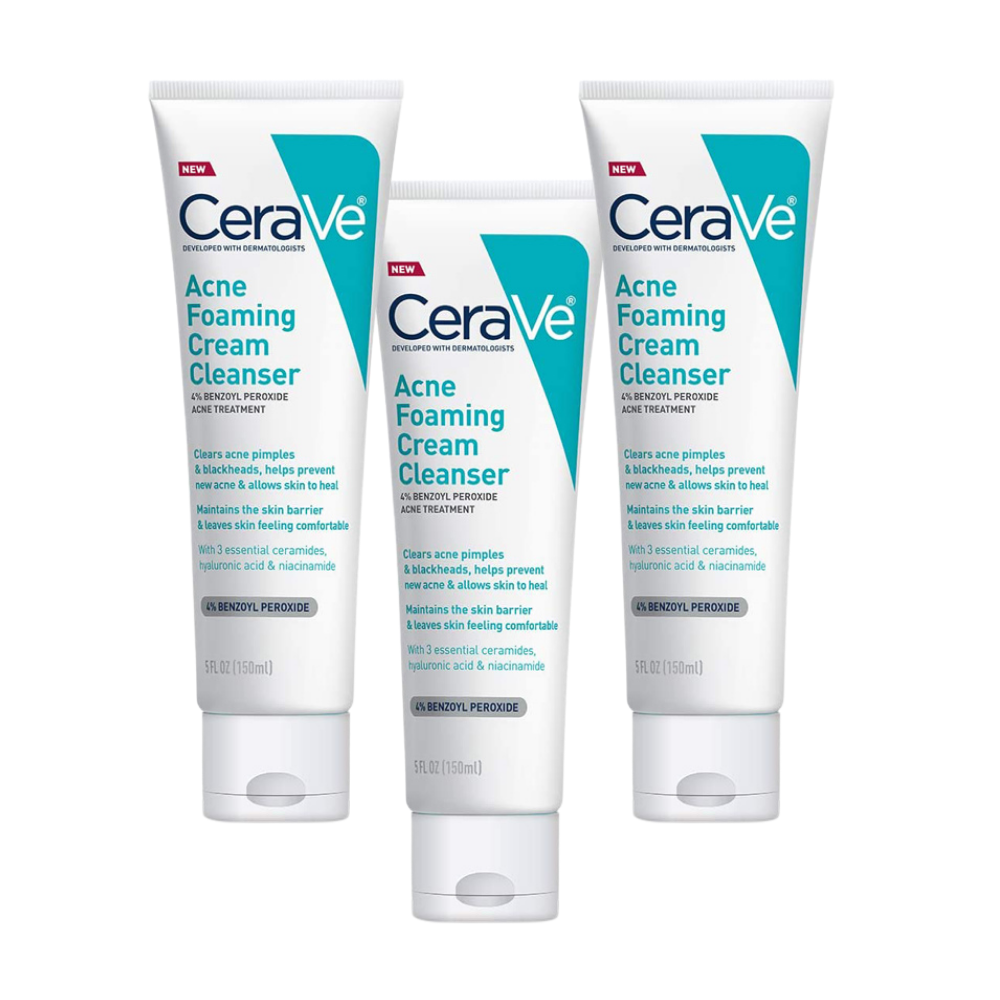 CeraVe Acne Foaming Cream Cleanser-Cleanses and Clear Acne-5fl.oz/150ml
