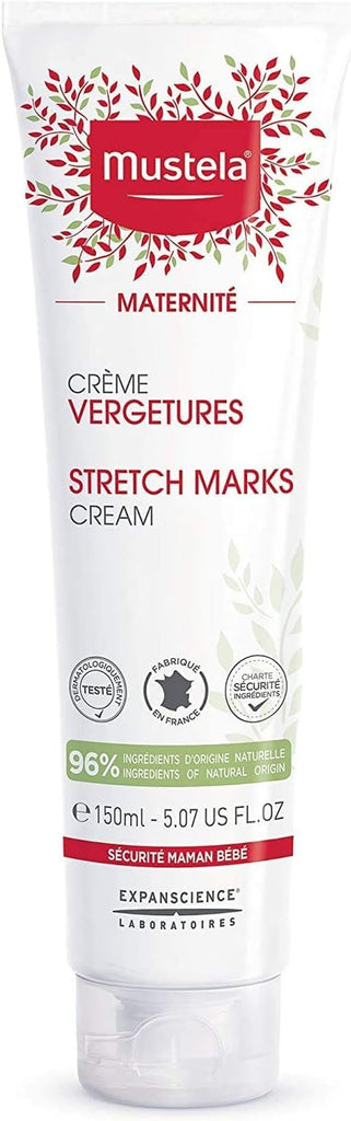 Mustela Maternity Stretch Marks Cream for Pregnancy - Natural Skincare Massage Moisturizer with Natural Avocado, Maracuja & Shea Butter - Lightly Fragranced or Fragrance Free - Various Sizes