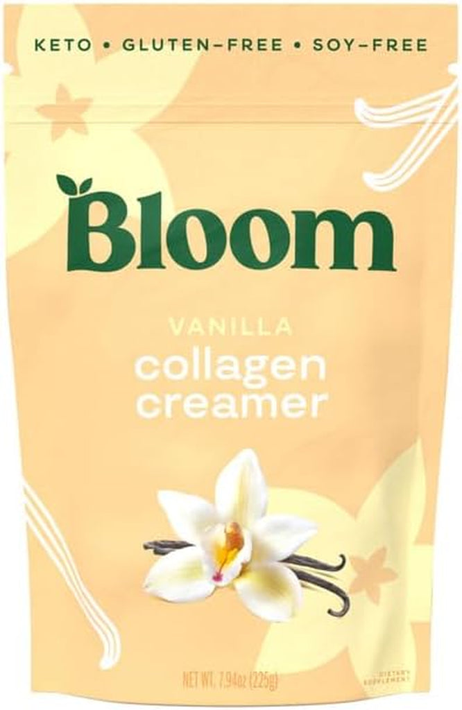 "Bloom Nutrition Cinnamon Bun Collagen Creamer: Boost Your Coffee with Grass-Fed Collagen Peptides and MCT Oil - Sugar-Free, Gluten-Free, Keto-Friendly Creamer for Women"