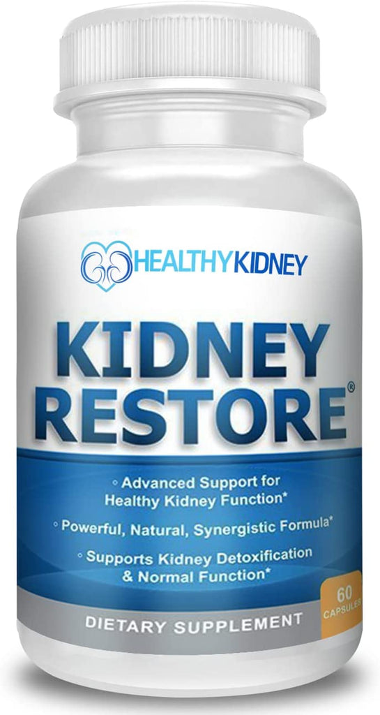 Kidney Restore Kidney Cleanse and Kidney Health Supplement to Support Normal Kidney Function, Vitamins for Kidney Health 60 Caps