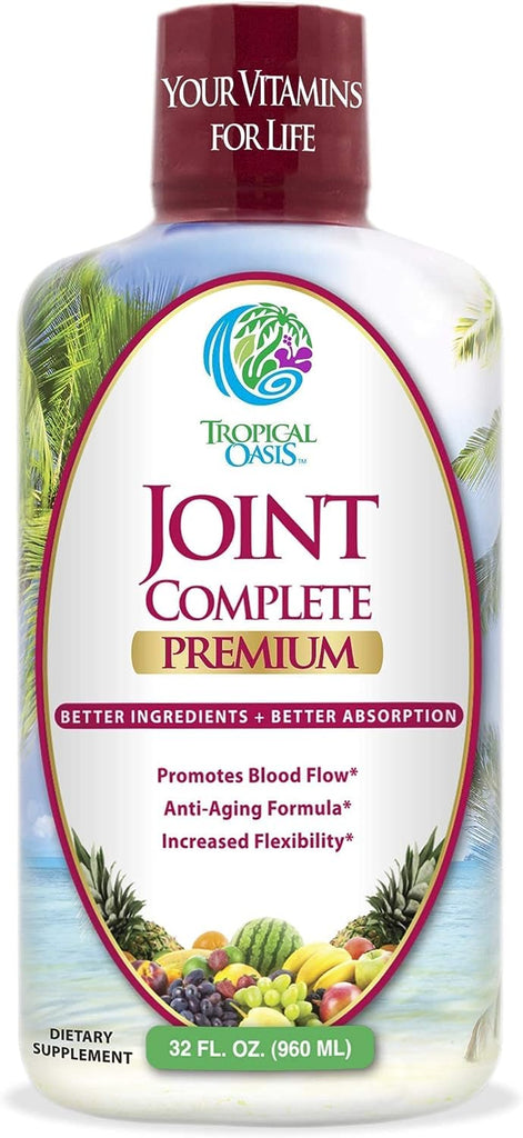 Joint Complete Premium- Liquid Joint Supplement W/Glucosamine, Chondroitin, MSM, Hyaluronic Acid – for Bone, Joint Health - 96% Max Absorption– 32Oz, 32 Serv