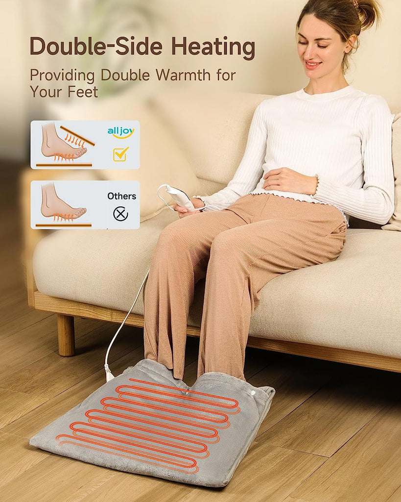 "CozyFeet Electric Foot Warmer: Ultimate Comfort and Fast Heating Technology - Perfect for Bed or Office, Ideal for Women and Men with Cold Feet"