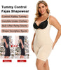 SHAPERX Tummy Control Shapewear for Women Seamless Bodysuit Open Bust Mid Thigh Body Shaper Shorts