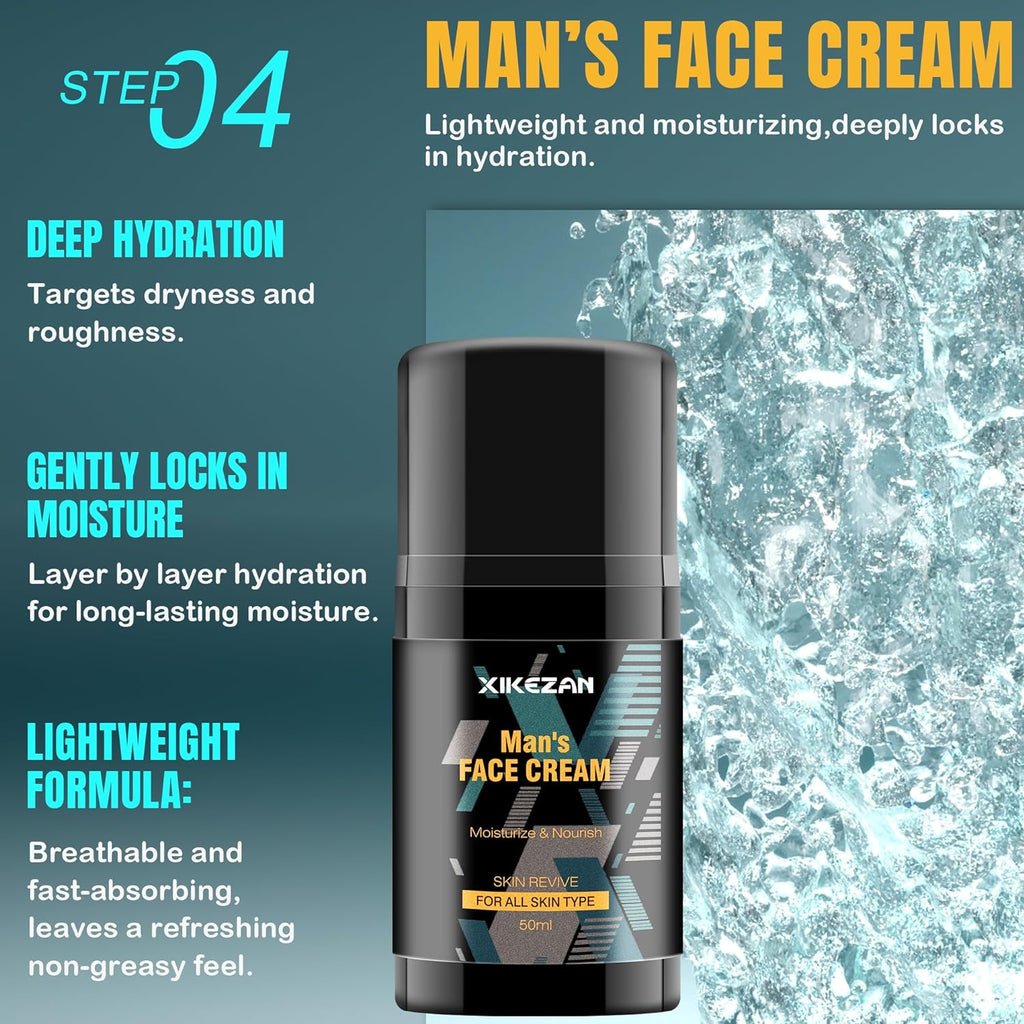 "Ultimate Men's Grooming Kit: Nourish, Hydrate and Revitalize Skin with Face Wash, Scrub, Lotion, Cream, Deodorant - Perfect Stocking Stuffers and Unique Christmas Gifts for Him, Dad, Husband, Boyfriend, Teen Boy"