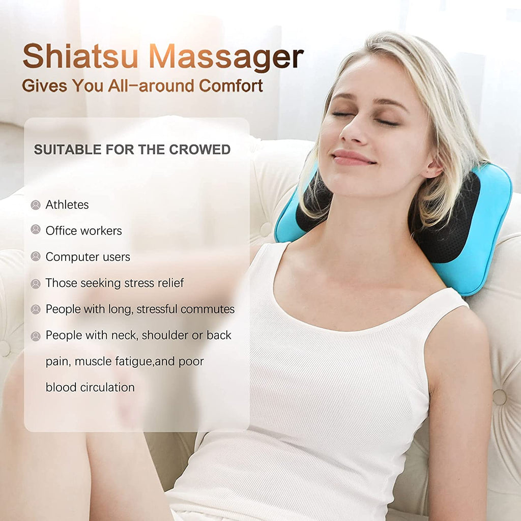 Ultimate Relaxation: Mocuishle Shiatsu Neck Back Massager Pillow with –  HolioCare Global