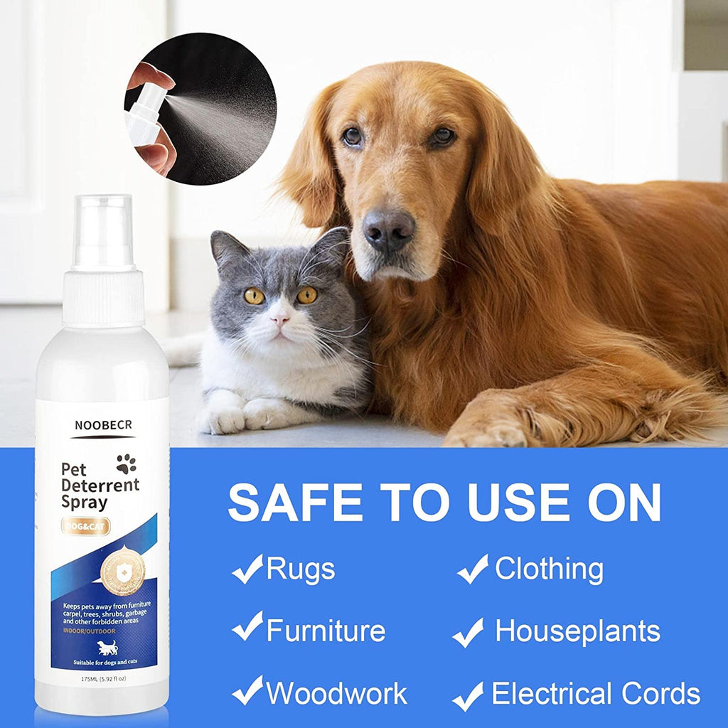 Cat Deterrent Spray, Cat Repellent Spray Suit for Indoor & Outdoor, anti Cat Scratching Deterrent Spray, Used to Prevent Cats from Scratching Plants & Furniture, Safe for Children & Plant 175ML (Blue)