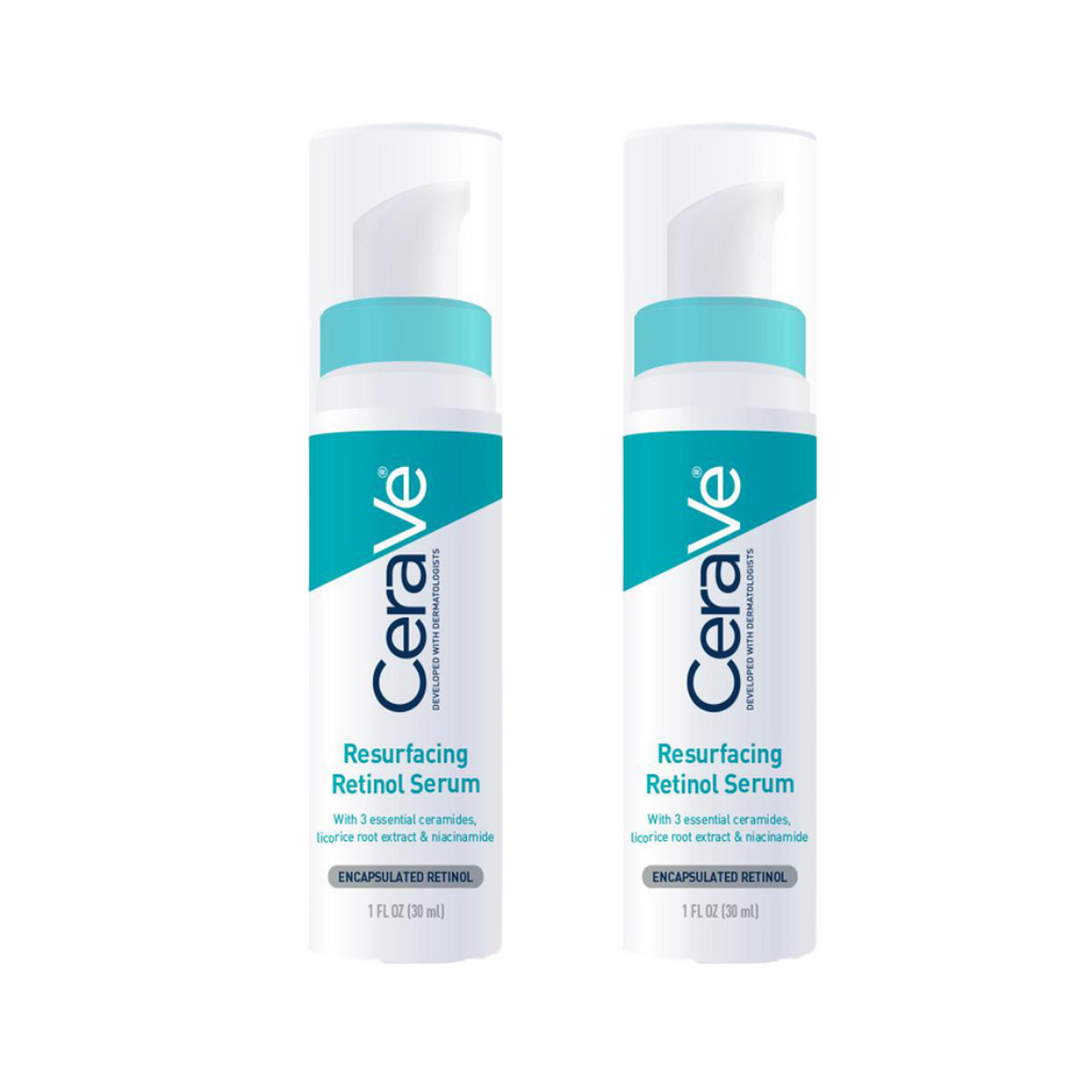CeraVe Retinol Serum for Post-Acne Marks and Skin Texture - Pore Refining, Resurfacing, Brightening Facial Serum with Retinol - Fragrance Free & Non-Comedogenic - 1 Fl. oz/30ml