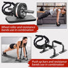 Entersports Ab Rollers Wheel Kit, Exercise Wheel Core Strength Training Abdominal Roller Set with Push up Bars, Resistance Bands, Knee Mat Home Gym Fitness Equipment for Abs Workout