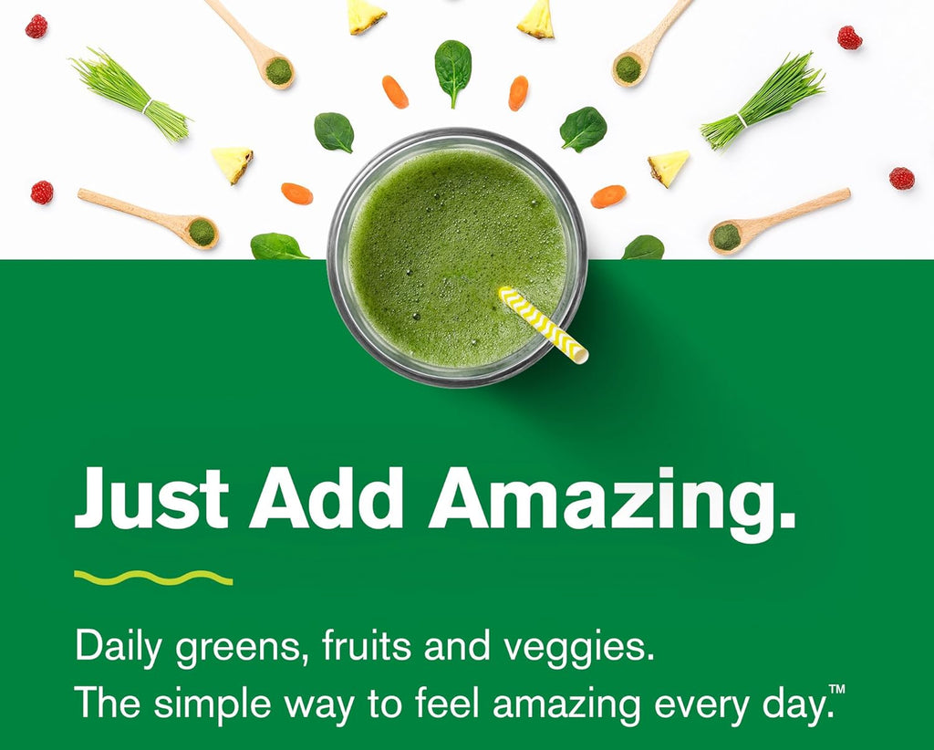 "Revitalize and Energize with Amazing Grass Green Superfood Energy: Supercharged Smoothie Mix, Super Greens Powder with Green Tea and Flax Seed, Boosted with Nootropics Support, Zesty Lemon Lime Flavor, 100 Servings"