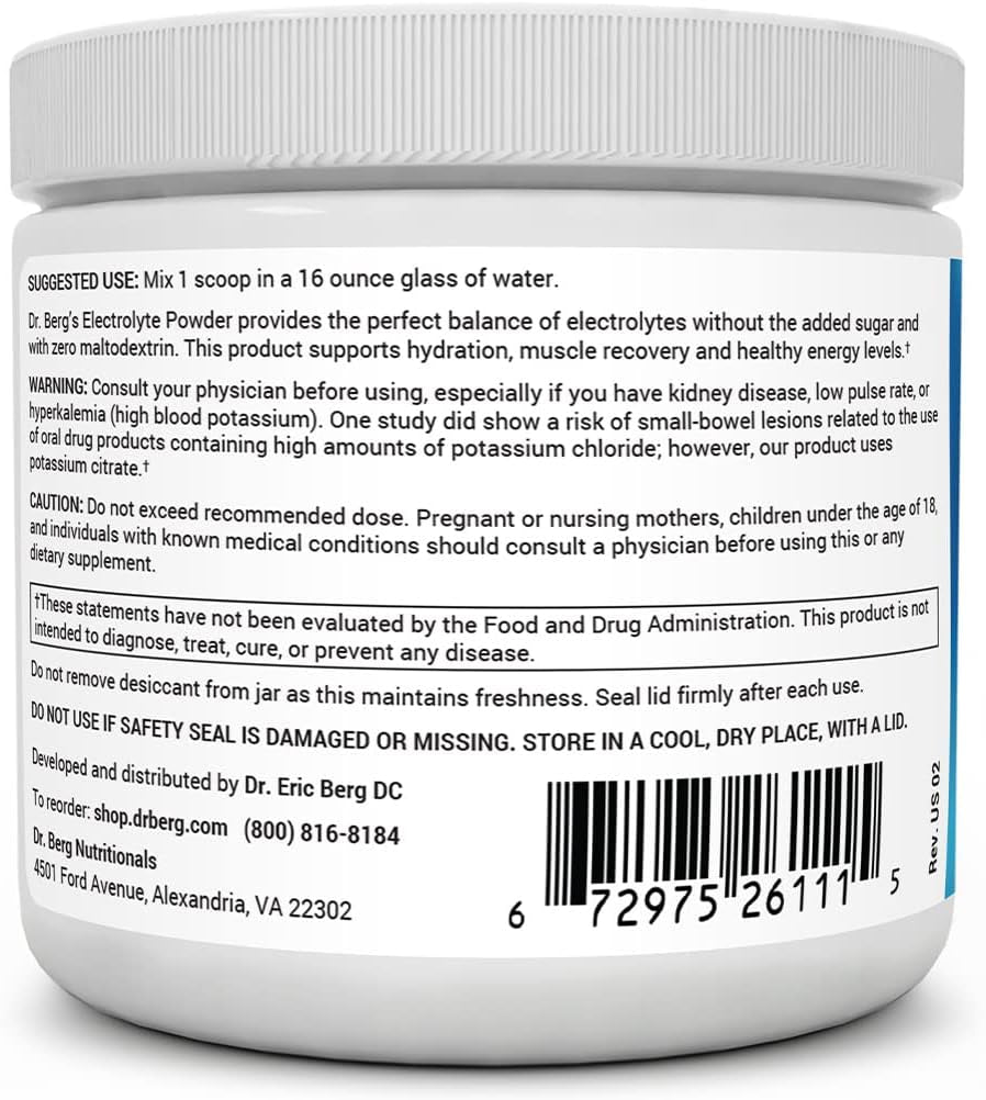 Dr. Berg'S Original Keto Electrolytes Powder - Sugar Free Electrolyte Powder - No Maltodextrin - Hydration Powder - Raspberry Lemon 50 Servings - Free & Fast Delivery - Free & Fast Delivery