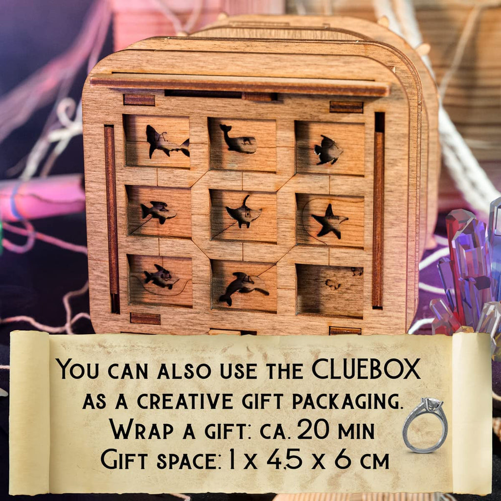 "Unlock the Secrets of Davy Jones Locker with the Idventure Cluebox - The Ultimate Escape Room Game and Brain Teaser Puzzle Box - Perfect Gift for Puzzle Lovers and Adventure Seekers!"
