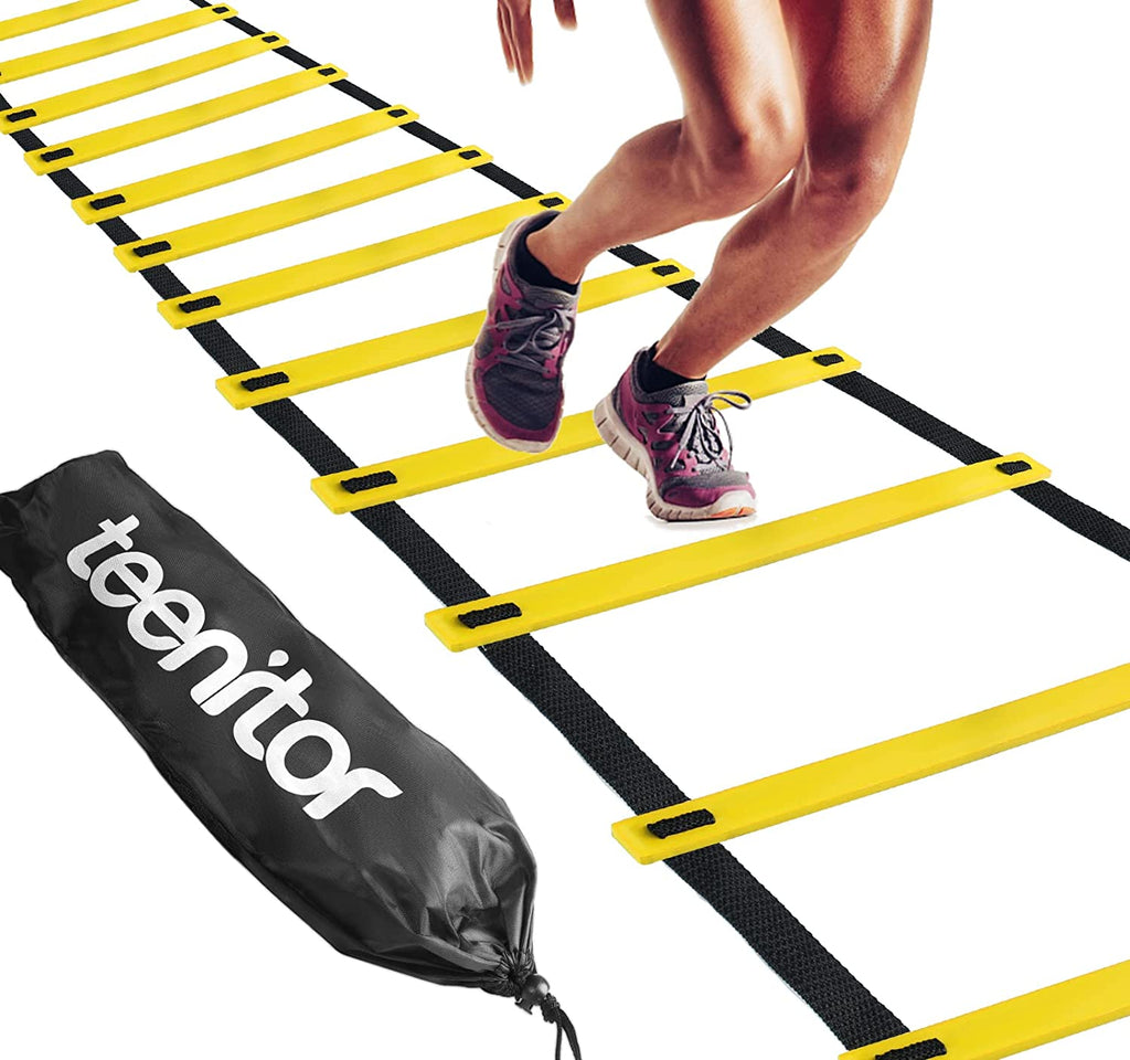 "Get Faster and Fitter with the Teenitor Agility Ladder - Perfect for Soccer, Football, and Speed Training - Includes Carry Bag and Training Guide!"