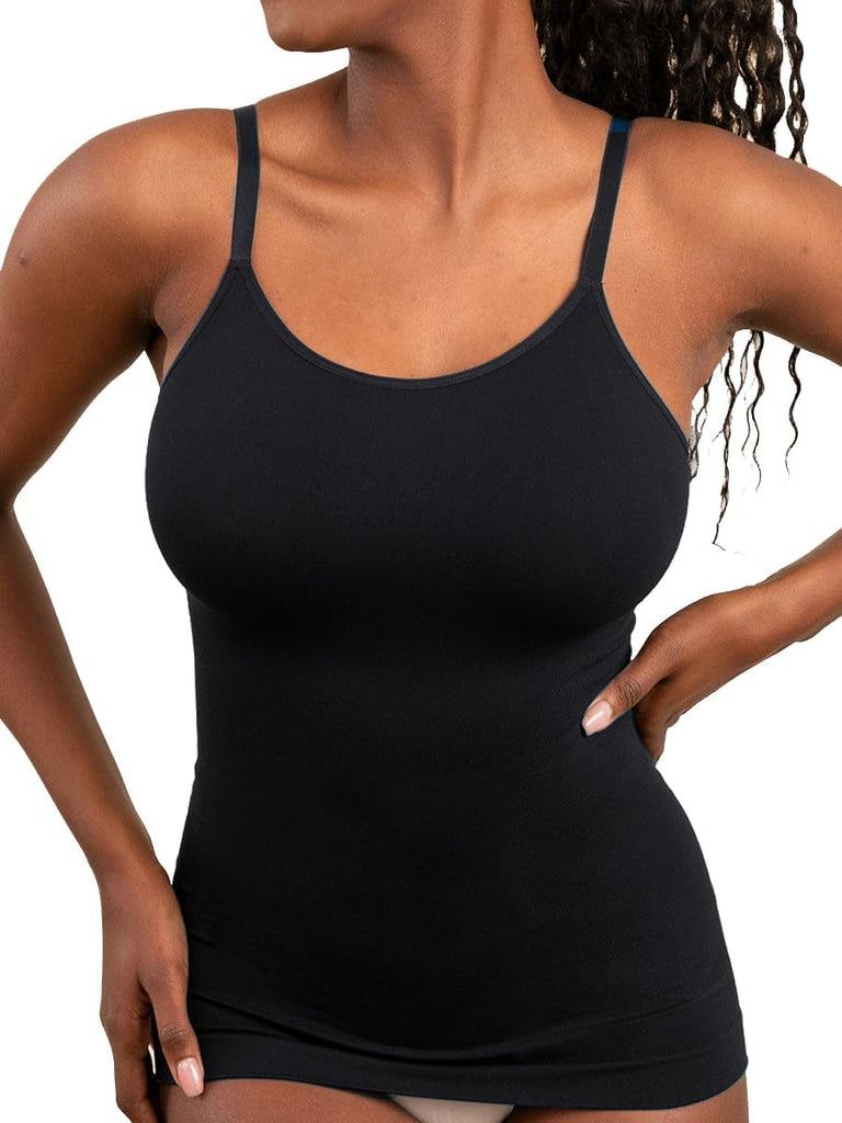 "Flawless Figure: Shape Your Silhouette with SHAPERMINT Womens Scoop Neck Cami - The Ultimate Tummy Control Tank Top for Women"