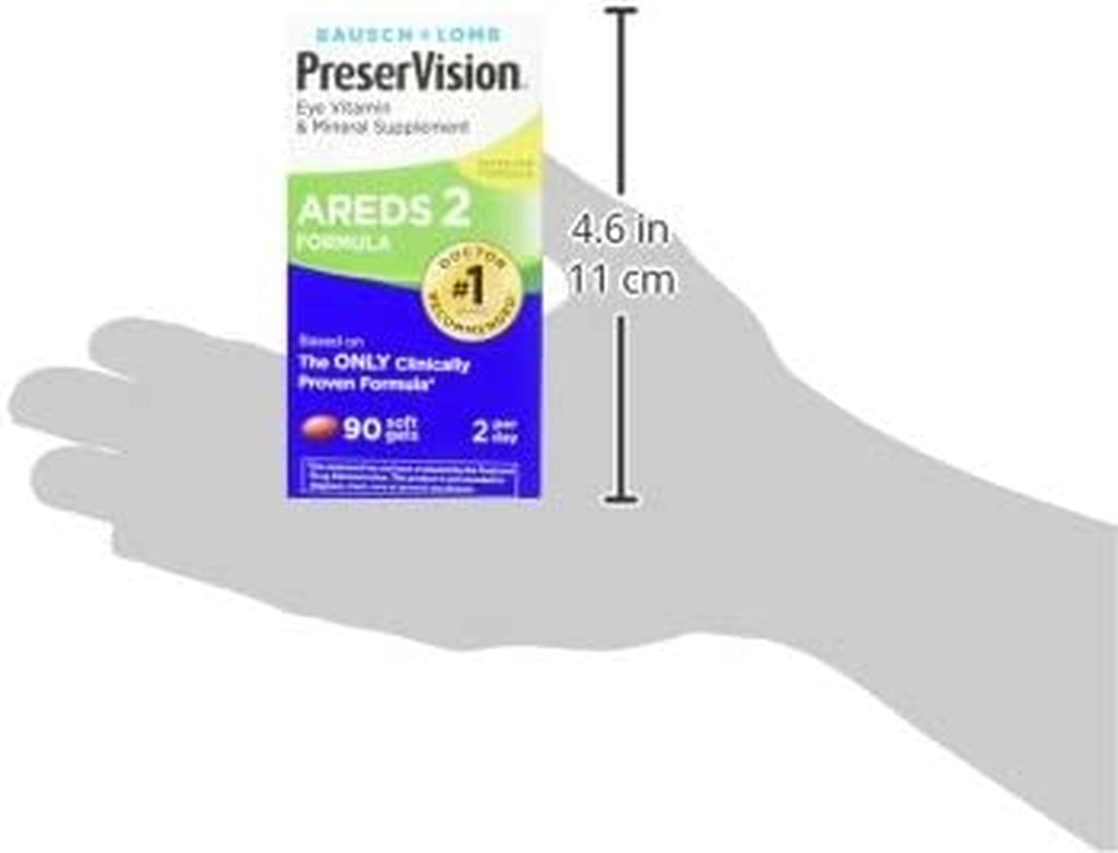 Preservision AREDS 2 Eye Vitamin & Mineral Supplement, Contains Lutein, Vitamin C, Zeaxanthin, Zinc & Vitamin E, 90 Softgels (Packaging May Vary)