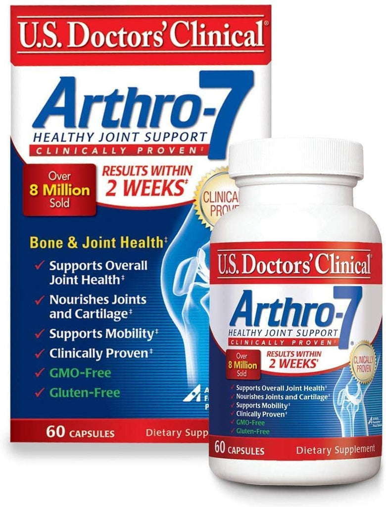U.S. Doctors’ Clinical Arthro-7 - Clinically Proven AR7 Joint Support Complex with Turmeric, and Collagen for Flexibility, Mobility, and Strong Cartilage (Arthro-7 3 Bottles)