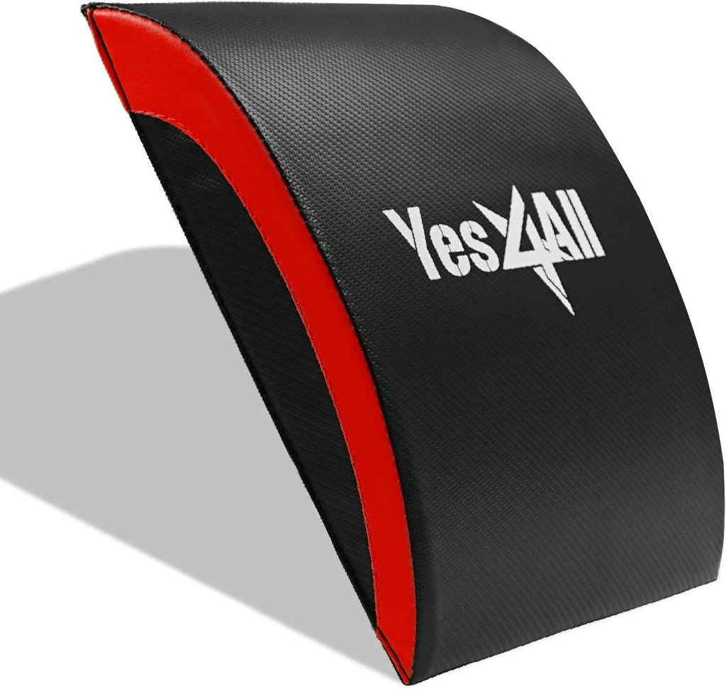 Yes4All Ab Mat Tailbone & No Tailbone/Ab Crunch Machine Ergonomic Handle for Sit Up, Foldable Double Thick Situps Pad, Workout Mat, Core Training, Lower Back Support, Total Body Workout