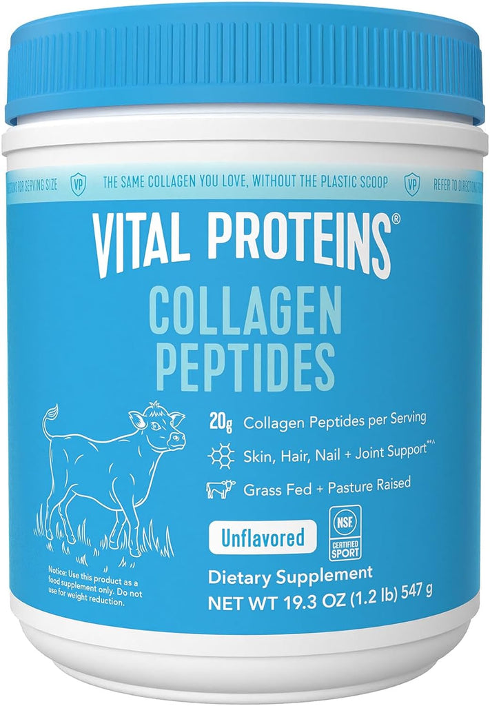 Vital Proteins Collagen Peptides Powder, Promotes Hair, Nail, Skin, Bone and Joint Health, Unflavored 9.33 OZ