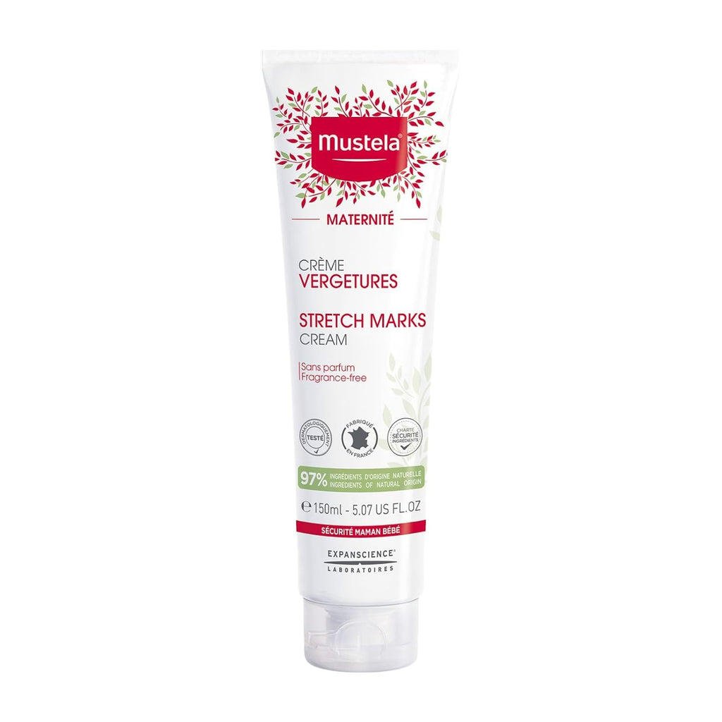 Mustela Maternity Stretch Marks Cream for Pregnancy - Natural Skincare Massage Moisturizer with Natural Avocado, Maracuja & Shea Butter - Lightly Fragranced or Fragrance Free - Various Sizes