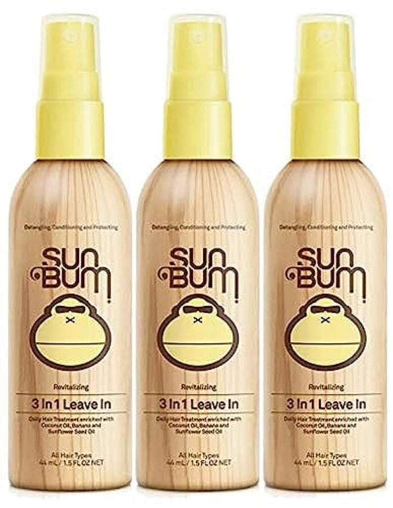 Sun Bum Revitalizing 3 in 1 Leave-In Conditioner Spray Detangler | anti Frizz , Paraben and Gluten Free, Vegan, and Color Safe with UV Protection | 4 Oz