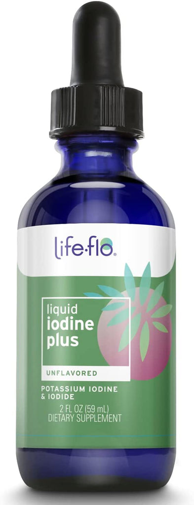 Life-Flo Liquid Iodine plus 150 Mcg, Iodine Supplement for Thyroid Support,* Healthy Energy & Metabolism Formula* with Iodine & Potassium Iodide, Unflavored Liquid Drops, Approx. 450 Servings, 2 Fl Oz