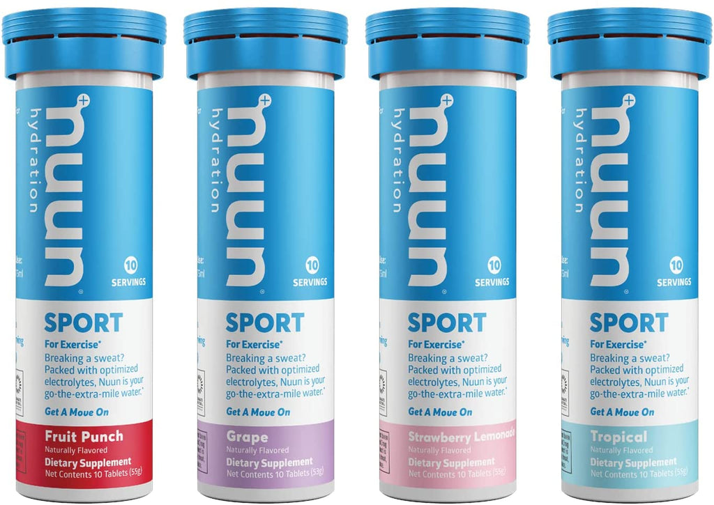 Nuun Sport: Electrolyte Drink Tablets, Citrus Berry Mixed Box,10 Count (Pack of 4)